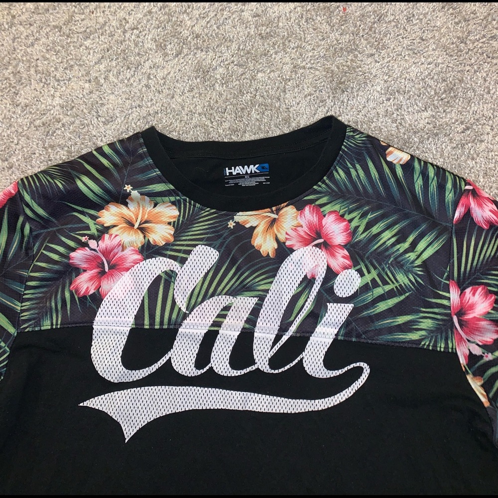 Tony Hawk Tropical Cali Black, Green & Pink Shirt size XL - Picture 3 of 5